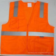 High-Visibility Safety Vest Reflective Vest 100% Polyester Safety Clothing Reflective Clothing